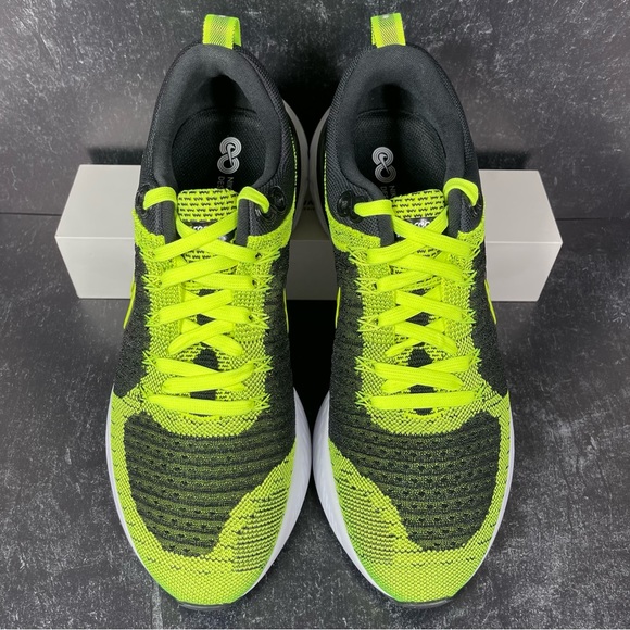 NIKE INFINITY RUN REACT 2 MENS ROAD RUNNING SHOES SIZE 10 FLYKNIT VOLT BLACK GRE - Picture 2 of 10